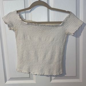Hollister Off the Shoulder Cropped Shirt